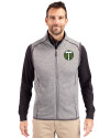 Portland Timbers Cutter & Buck Mainsail Sweater-Knit Mens Full Zip Vest Polished Heather Front Thumbnail Image