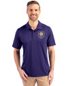 Orlando City SC Cutter & Buck Prospect Eco Textured Stretch Recycled Mens Short Sleeve Polo College Purple Front Thumbnail Image