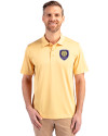 Orlando City SC Cutter & Buck Prospect Eco Textured Stretch Recycled Mens Short Sleeve Polo Desert Front Thumbnail Image