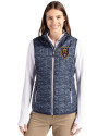 Real Salt Lake Cutter & Buck Rainier PrimaLoft® Womens Eco Insulated Full Zip Printed Puffer Vest Dark Navy Front Thumbnail Image