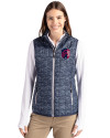 St. Louis City SC Cutter & Buck Rainier PrimaLoft® Womens Eco Insulated Full Zip Printed Puffer Vest Dark Navy Front Thumbnail Image