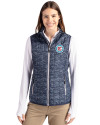 Chicago Fire FC Cutter & Buck Rainier PrimaLoft® Womens Eco Insulated Full Zip Printed Puffer Vest Dark Navy Front Thumbnail Image