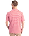 New England Revolution Cutter & Buck Virtue Eco Pique Stripe Recycled Mens Big and Tall Polo Red Back Thumbnail Image