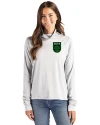 View image 4: Austin FC - Cutter & Buck Coastline Recycled Double Peached Womens Funnel Neck Pullover CONCRETE Front