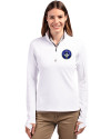 CF Montréal Cutter & Buck Traverse Stretch Eco Quarter Zip Womens Pullover White Front Thumbnail Image