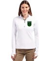 Austin FC - Cutter & Buck Traverse Stretch Eco Quarter Zip Womens Pullover White Front Thumbnail Image