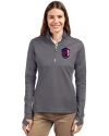 St. Louis City SC Cutter & Buck Traverse Stretch Eco Quarter Zip Womens Pullover Elemental Grey Front Thumbnail Image