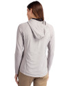 New York Red Bulls Cutter & Buck Adapt Eco Knit Hybrid Recycled Womens Full Zip Jacket Polished Medium Gray Back Thumbnail Image
