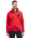 San Jose Earthquakes Cutter & Buck Charter Eco Knit Recycled Big & Tall Full-Zip Jacket Red Front Thumbnail Image