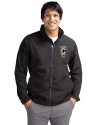 Columbus Crew Cutter & Buck Charter Eco Knit Recycled Big & Tall Full-Zip Jacket Black Front Thumbnail Image