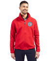 Chicago Fire FC Cutter & Buck Charter Eco Knit Recycled Big & Tall Full-Zip Jacket Red Front Thumbnail Image