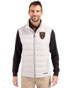 Real Salt Lake Cutter & Buck Evoke Hybrid Softshell Recycled Mens Full Zip Vest CONCRETE Front Thumbnail Image