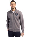 San Jose Earthquakes Cutter & Buck Roam Epic Versatility Recycled Full Zip Mens Jacket Elemental Grey Front Thumbnail Image