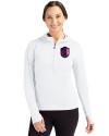 St. Louis City SC Cutter & Buck Daybreak Eco Recycled Womens Half Zip Hoodie White Front Thumbnail Image