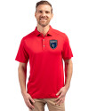 San Jose Earthquakes Cutter & Buck Forge Eco Stretch Recycled Mens Polo Red Front Thumbnail Image