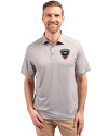 D.C. United Cutter & Buck Forge Eco Stretch Recycled Mens Polo Polished Medium Gray Front Thumbnail Image