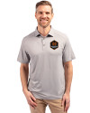 Houston Dynamo FC Cutter & Buck Forge Eco Stretch Recycled Mens Polo Polished Medium Gray Front Thumbnail Image