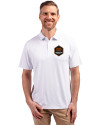 Houston Dynamo FC Cutter & Buck Forge Eco Stretch Recycled Mens Polo White Front Thumbnail Image