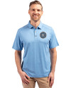 New York City FC Cutter & Buck Forge Eco Stretch Recycled Mens Polo Dark Atlas Heather Front Thumbnail Image