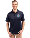 Chicago Fire FC Cutter & Buck Forge Eco Stretch Recycled Mens Polo Navy Blue Front Thumbnail Image