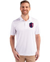 St. Louis City SC Cutter & Buck Prospect Eco Textured Stretch Recycled Mens Big & Tall Polo White Front Thumbnail Image