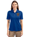 Real Salt Lake Cutter & Buck Virtue Eco Pique Recycled Womens Polo Tour Blue Front Thumbnail Image