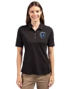 Sporting Kansas City Cutter & Buck Virtue Eco Pique Recycled Womens Polo Black Front Thumbnail Image