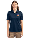View image 7: FC Cincinnati Cutter & Buck Virtue Recycled Featherlight Pique Womens Polo Navy Blue Front