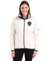 LA Galaxy Cutter & Buck Cascade Eco Fleece Womens Full Zip Jacket Shell/Navy Blue Front Thumbnail Image