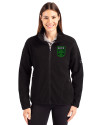 Austin FC - Cutter & Buck Cascade Eco Fleece Womens Full Zip Jacket Black Front Thumbnail Image