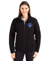 View image 1: CF Montréal Cutter & Buck Cascade Epic Comfort Recycled Sherpa Fleece Womens Full Zip Jacket Black Front