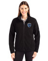 Sporting Kansas City Cutter & Buck Cascade Eco Fleece Womens Full Zip Jacket Black Front Thumbnail Image