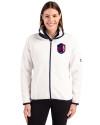 St. Louis City SC Cutter & Buck Cascade Eco Fleece Womens Full Zip Jacket Shell/Navy Blue Front Thumbnail Image