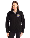Orlando City SC Cutter & Buck Cascade Eco Fleece Womens Full Zip Jacket Black Front Thumbnail Image