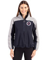 New England Revolution Cutter & Buck Charter Eco Recycled Womens Anorak Jacket Navy Blue/Polished Front Thumbnail Image