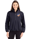 FC Cincinnati Cutter & Buck Charter Eco Recycled Womens Anorak Jacket Navy Blue Front Thumbnail Image