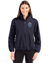 Vancouver Whitecaps FC Cutter & Buck Charter Eco Recycled Womens Anorak Jacket Navy Blue Front Thumbnail Image