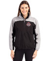 Toronto FC Cutter & Buck Charter Eco Recycled Womens Anorak Jacket Black/Polished Front Thumbnail Image