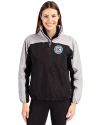 Chicago Fire FC Cutter & Buck Charter Eco Recycled Womens Anorak Jacket Black/Polished Front Thumbnail Image