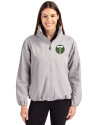 Portland Timbers Cutter & Buck Charter Eco Recycled Womens Full-Zip Jacket Polished Medium Gray Front Thumbnail Image