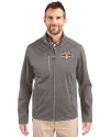 New York Red Bulls Cutter & Buck Evoke Softshell Recycled Full Zip Mens Jacket Elemental Grey Front Thumbnail Image