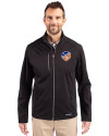 FC Cincinnati Cutter & Buck Evoke Softshell Recycled Full Zip Mens Jacket Black Front Thumbnail Image