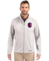 St. Louis City SC Cutter & Buck Evoke Softshell Recycled Full Zip Mens Jacket CONCRETE Front Thumbnail Image
