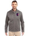 St. Louis City SC Cutter & Buck Evoke Softshell Recycled Full Zip Mens Jacket Elemental Grey Front Thumbnail Image
