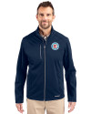 Chicago Fire FC Cutter & Buck Evoke Softshell Recycled Full Zip Mens Jacket Navy Blue Front Thumbnail Image