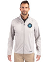 Charlotte FC Cutter & Buck Evoke Softshell Recycled Full Zip Mens Jacket CONCRETE Front Thumbnail Image