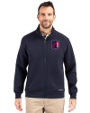 St. Louis City SC Cutter & Buck Roam Eco Recycled Full Zip Mens Big & Tall Jacket Navy Blue Front Thumbnail Image