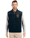 Real Salt Lake Cutter & Buck Cascade Eco Sherpa Mens Big and Tall Fleece Vest Navy Blue Front Thumbnail Image