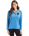 LA Galaxy Cutter & Buck Coastline Epic Comfort Recycled Womens Hooded Shirt Digital Front Thumbnail Image