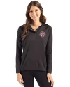 Toronto FC Cutter & Buck Coastline Epic Comfort Recycled Womens Hooded Shirt Black Front Thumbnail Image